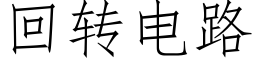 回转电路 (仿宋矢量字库)