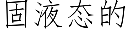 固液态的 (仿宋矢量字庫)