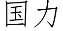 国力 (仿宋矢量字库)