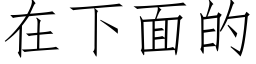 在下面的 (仿宋矢量字库)