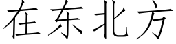 在东北方 (仿宋矢量字库)