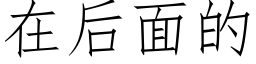 在后面的 (仿宋矢量字库)