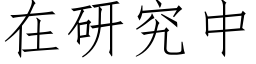 在研究中 (仿宋矢量字庫)