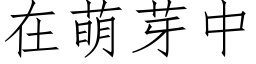 在萌芽中 (仿宋矢量字库)