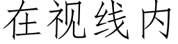 在视线内 (仿宋矢量字库)