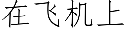 在飛機上 (仿宋矢量字庫)