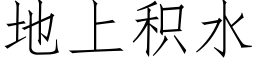 地上积水 (仿宋矢量字库)