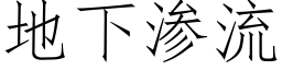 地下渗流 (仿宋矢量字库)