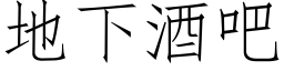 地下酒吧 (仿宋矢量字库)