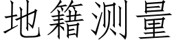 地籍测量 (仿宋矢量字库)