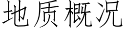 地质概况 (仿宋矢量字库)