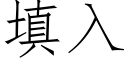 填入 (仿宋矢量字庫)