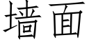 墙面 (仿宋矢量字库)