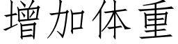 增加体重 (仿宋矢量字库)