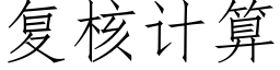 复核计算 (仿宋矢量字库)