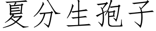 夏分生孢子 (仿宋矢量字库)
