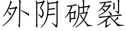 外陰破裂 (仿宋矢量字庫)