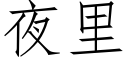 夜裡 (仿宋矢量字庫)