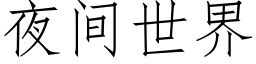 夜间世界 (仿宋矢量字库)