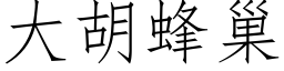 大胡蜂巢 (仿宋矢量字库)