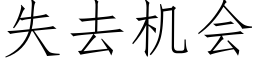 失去機會 (仿宋矢量字庫)