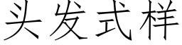 头发式样 (仿宋矢量字库)