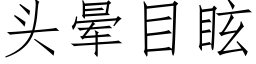 头晕目眩 (仿宋矢量字库)