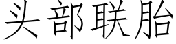 頭部聯胎 (仿宋矢量字庫)