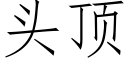 頭頂 (仿宋矢量字庫)