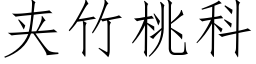 夹竹桃科 (仿宋矢量字库)