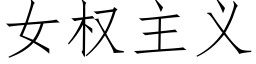 女权主义 (仿宋矢量字库)