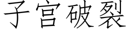 子宫破裂 (仿宋矢量字库)