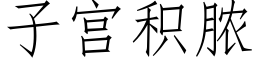 子宫积脓 (仿宋矢量字库)