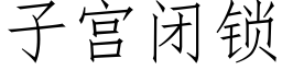 子宫闭锁 (仿宋矢量字库)