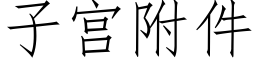 子宫附件 (仿宋矢量字库)