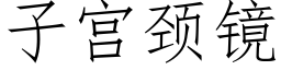 子宫颈镜 (仿宋矢量字库)