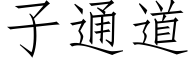 子通道 (仿宋矢量字庫)