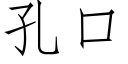 孔口 (仿宋矢量字庫)