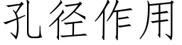 孔徑作用 (仿宋矢量字庫)