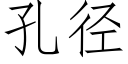 孔徑 (仿宋矢量字庫)