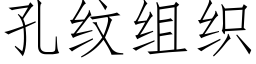 孔紋組織 (仿宋矢量字庫)