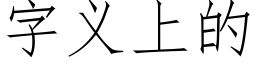 字義上的 (仿宋矢量字庫)