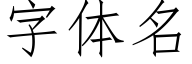 字体名 (仿宋矢量字库)