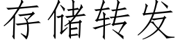 存儲轉發 (仿宋矢量字庫)