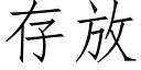 存放 (仿宋矢量字庫)