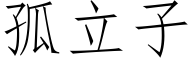 孤立子 (仿宋矢量字库)