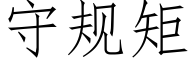 守規矩 (仿宋矢量字庫)