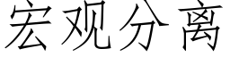 宏觀分離 (仿宋矢量字庫)