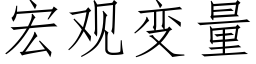 宏觀變量 (仿宋矢量字庫)