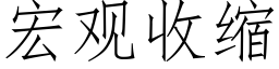 宏观收缩 (仿宋矢量字库)